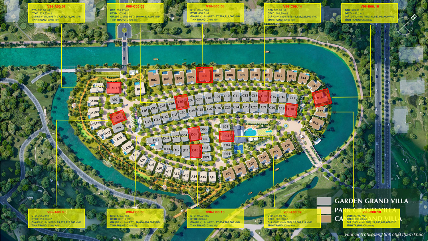 Bảng Giá Bán Dự án Waterpoint Bến Lưc Long An - Phân khu Park Village