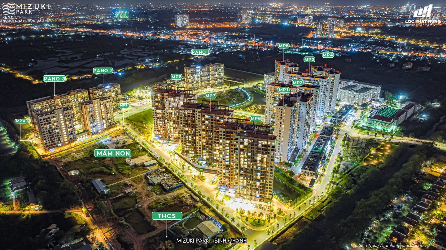 Ảnh thực tế dự án căn hộ chung cư Mizuki Park Bình Chánh Đường Nguyễn Văn Linh chủ đầu tư Nam Long