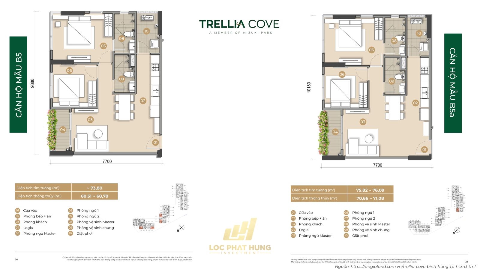 Căn Hộ Mẫu Dự Án Trellia Cove - Mizuki Park | Mẫu