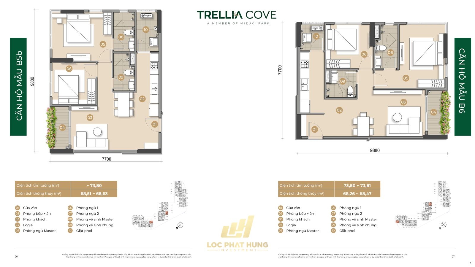 Căn Hộ Mẫu Dự Án Trellia Cove - Mizuki Park | Mẫu