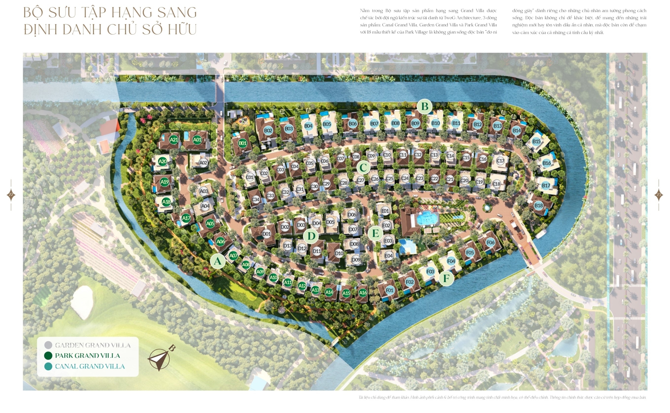 Du An Solaria Rise 1 Mặt bằng tổng thể phân khu Park Village và Solaria Rise trong Waterpoint