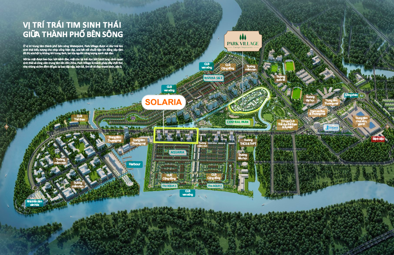 Du An Solaria Rise Vị trí đắc địa của Căn hộ Solaria Rise tại Waterpoint
