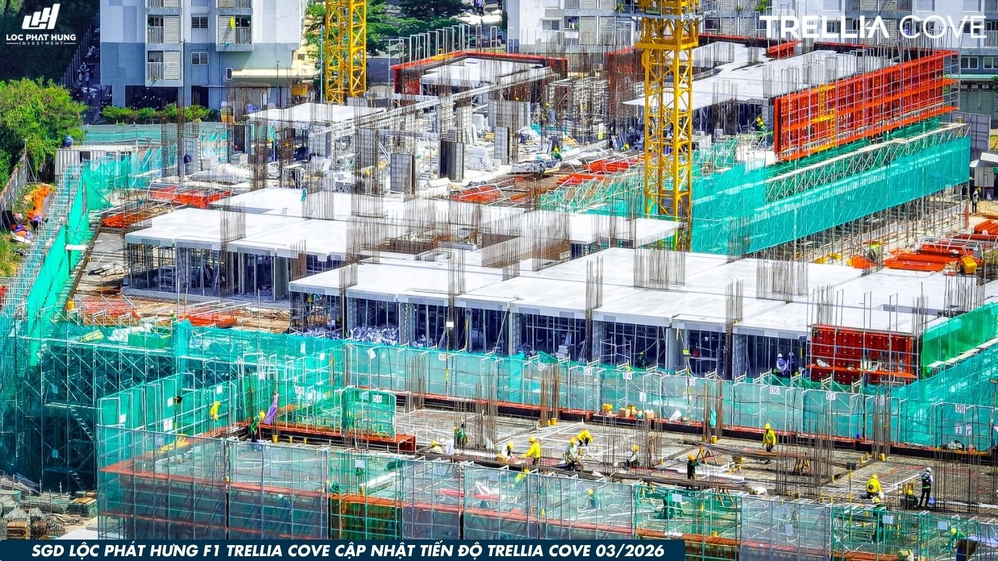 Nhịp độ thi công thần tốc tại dự án Trellia Cove Nhịp độ thi công thần tốc tại dự án Trellia Cove