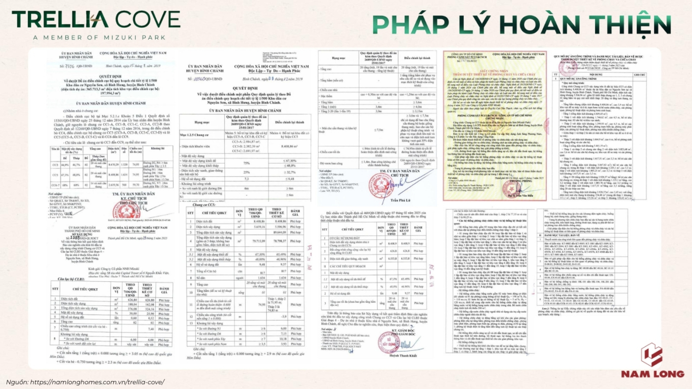 Pháp lý căn hộ Trellia Cove Bình Hưng