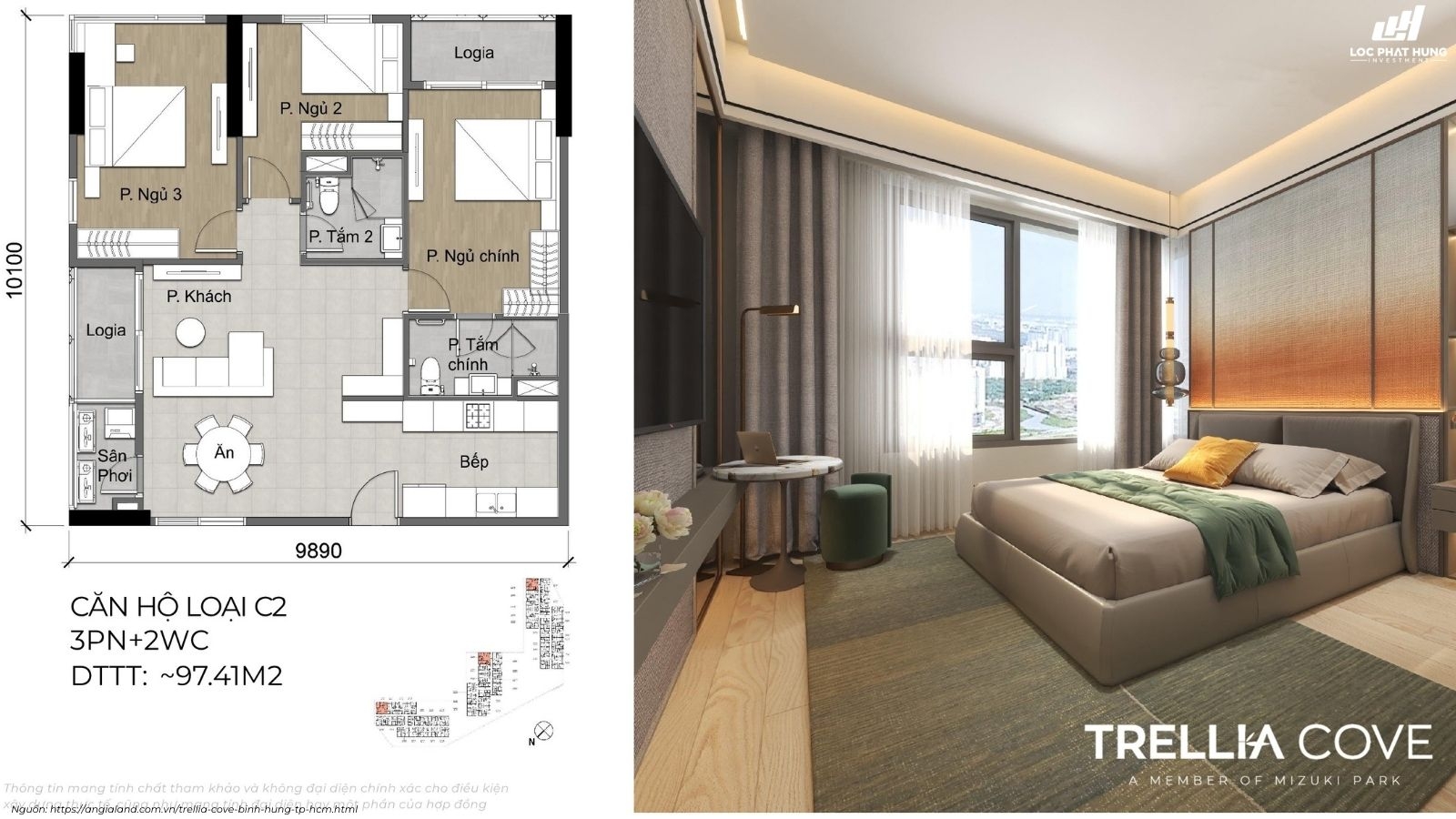 Thiết kế căn hộ dự án Trellia Cove