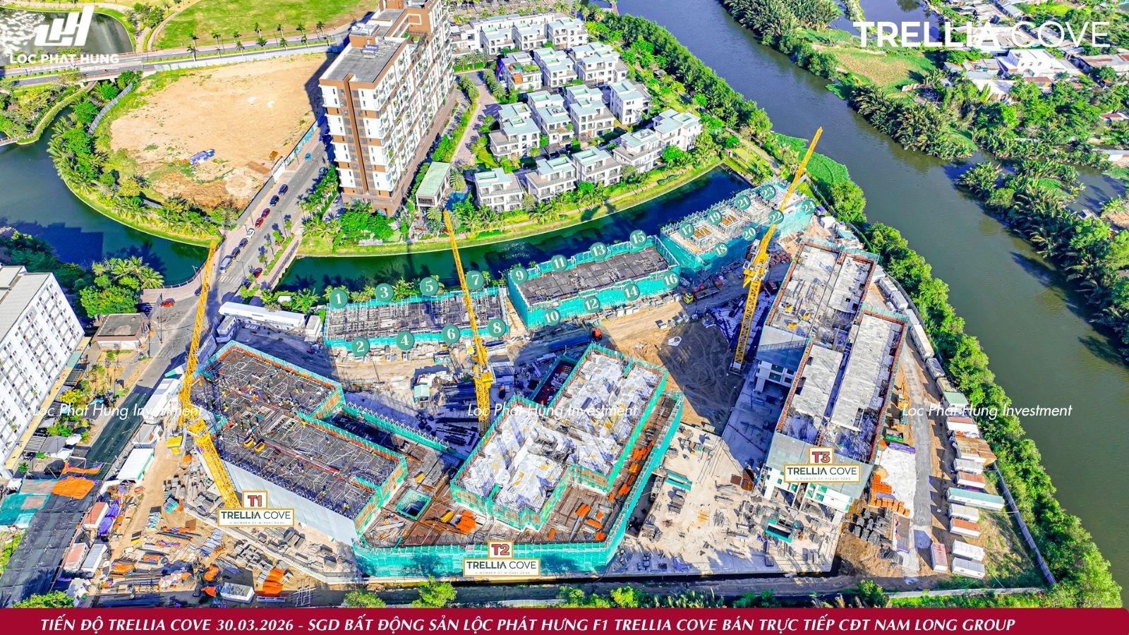 Hình ảnh các khối nhà đang vươn cao tại Mizuki Park Hình ảnh các khối nhà đang vươn cao tại Mizuki Park