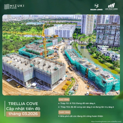 Cập Nhật Tiến Độ Xây Dựng Dự Án Trellia Cove Ngày 18/03/2026 | Nam Long Homes