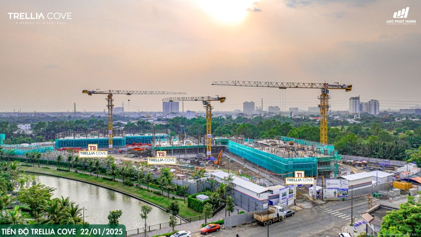 Cập Nhật Tiến Độ Xây Dựng Dự Án Trellia Cove Ngày 22/01/2026 | Nam Long Homes