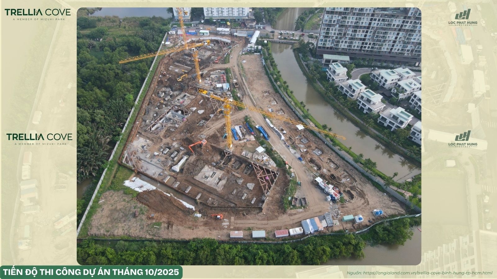 Toàn Cảnh Tiến độ Xây Dựng Dự án Trellia Cove Tháng 10/2025