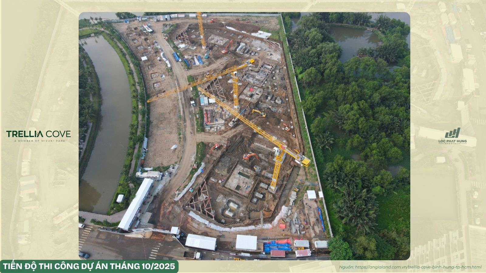 Toàn Cảnh Tiến độ Xây Dựng Dự án Trellia Cove Tháng 10/2025