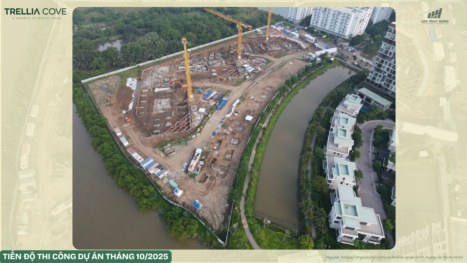 Toàn Cảnh Tiến độ Xây Dựng Dự án Trellia Cove Tháng 10/2025