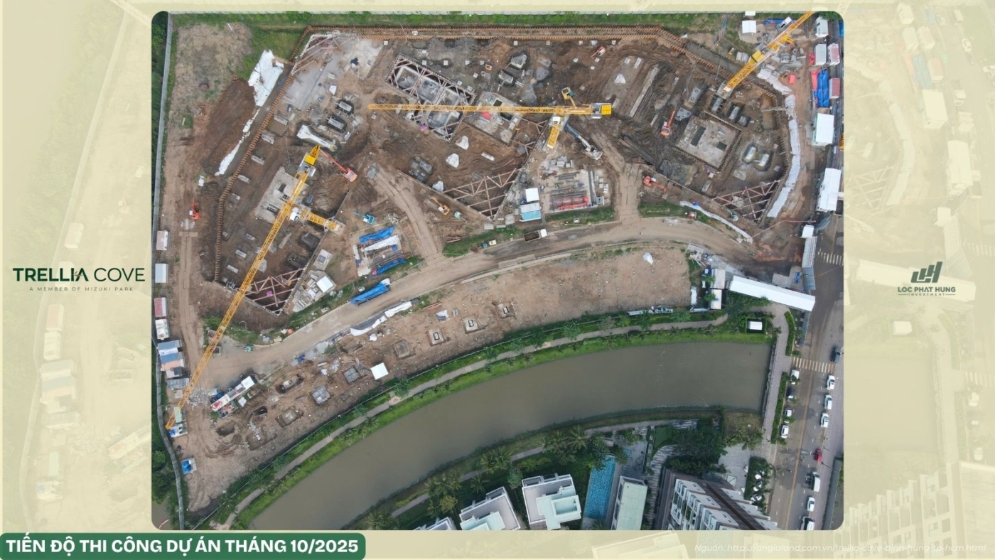 Toàn Cảnh Tiến độ Xây Dựng Dự án Trellia Cove Tháng 10/2025