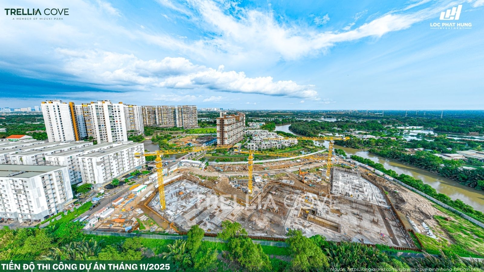 Tiến độ xây dựng tháng 11/2025 dự án Trellia Cove Bình Chánh