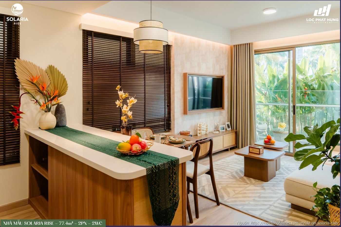 Hình Ảnh Nhà Mẫu Căn Hộ 2pn 2wc Solaria Rise (77.4m²)