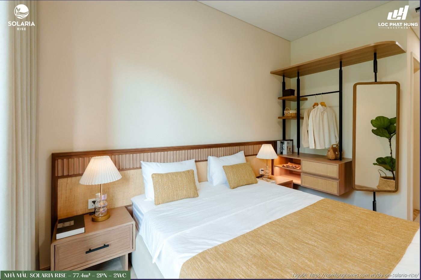 Hình Ảnh Nhà Mẫu Căn Hộ 2pn 2wc Solaria Rise (77.4m²)