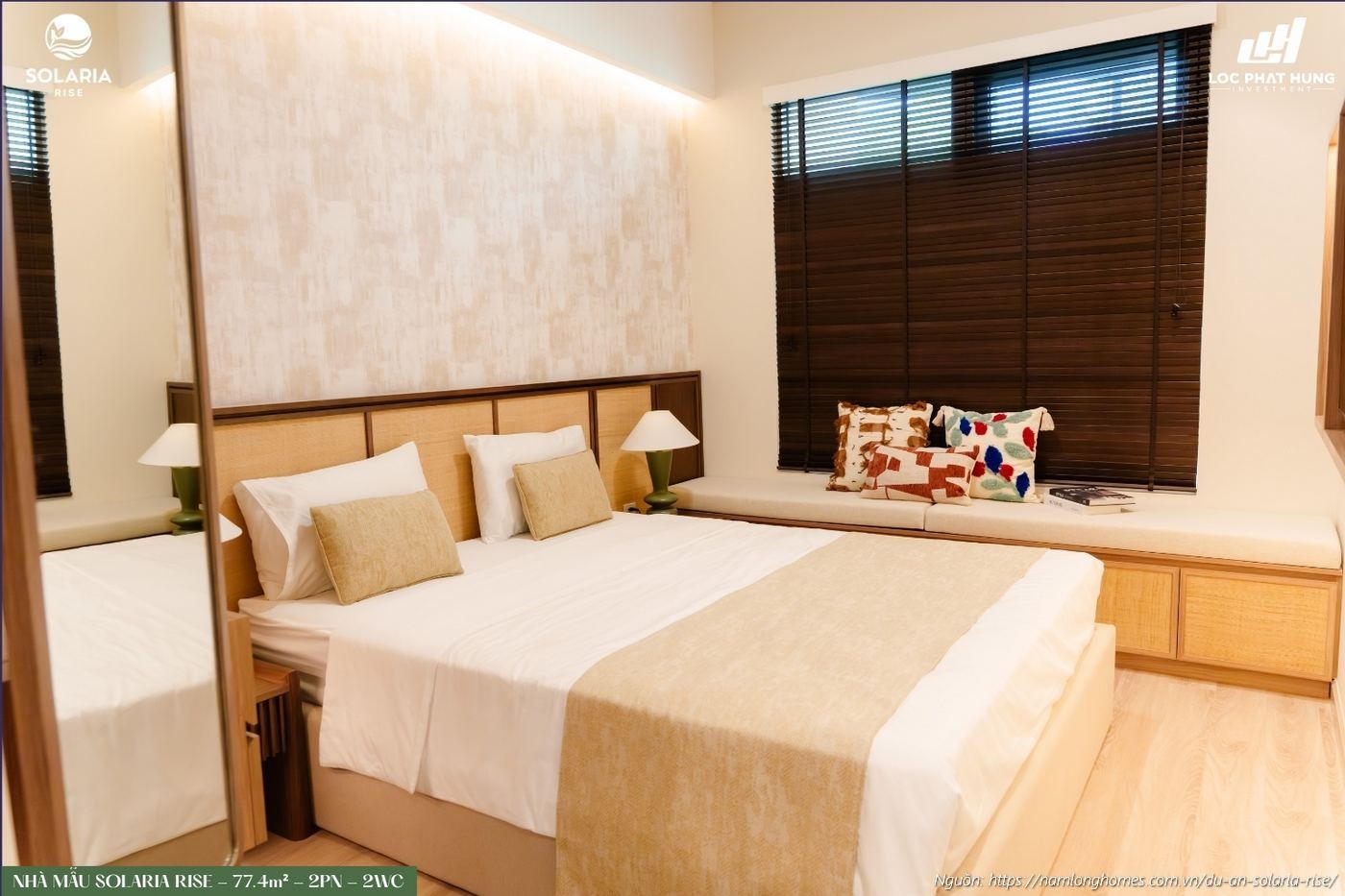 Hình Ảnh Nhà Mẫu Căn Hộ 2pn 2wc Solaria Rise (77.4m²)