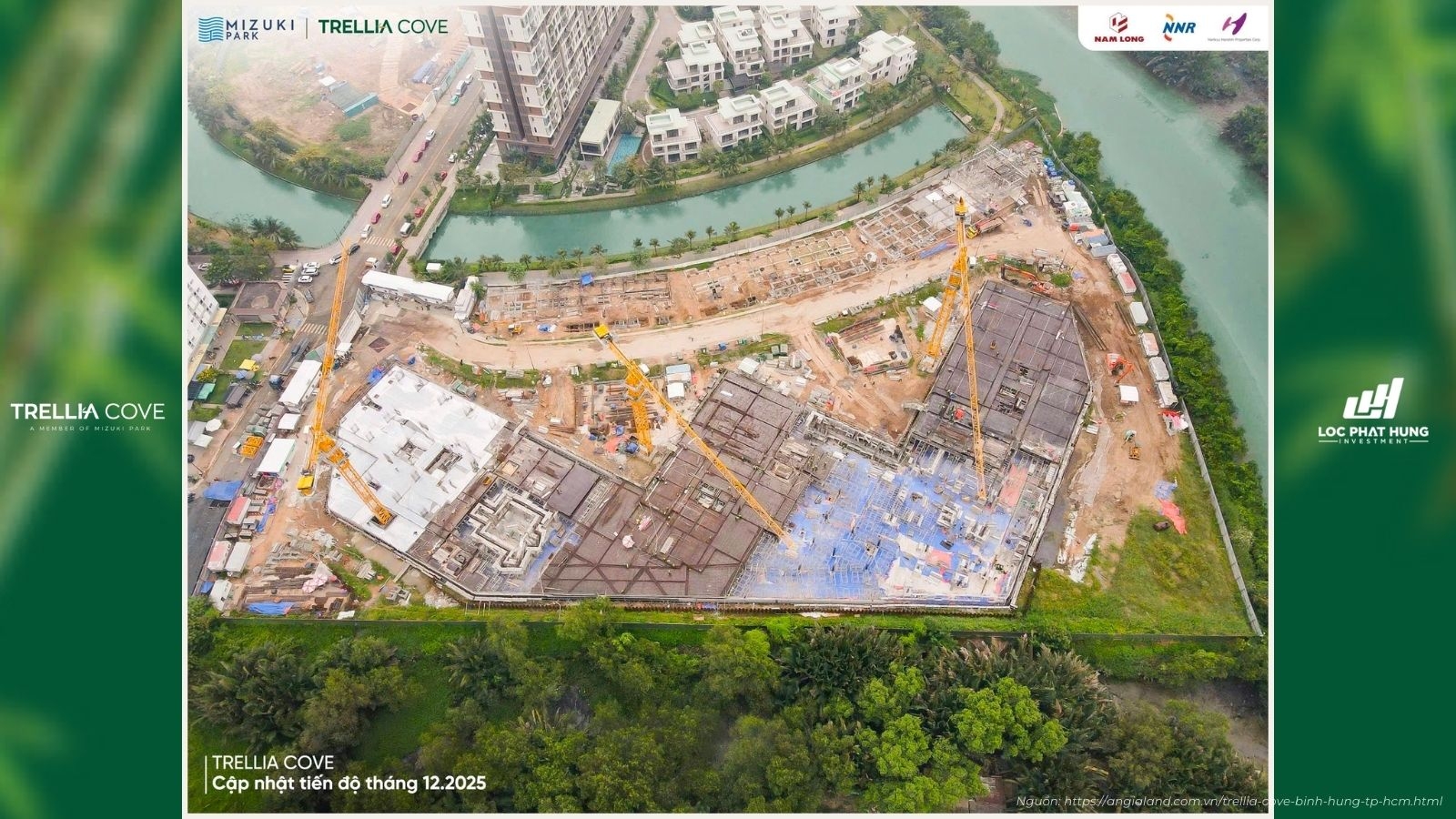 Cập Nhật Tiến Độ Xây Dựng Dự Án Trellia Cove Tháng 12/2025