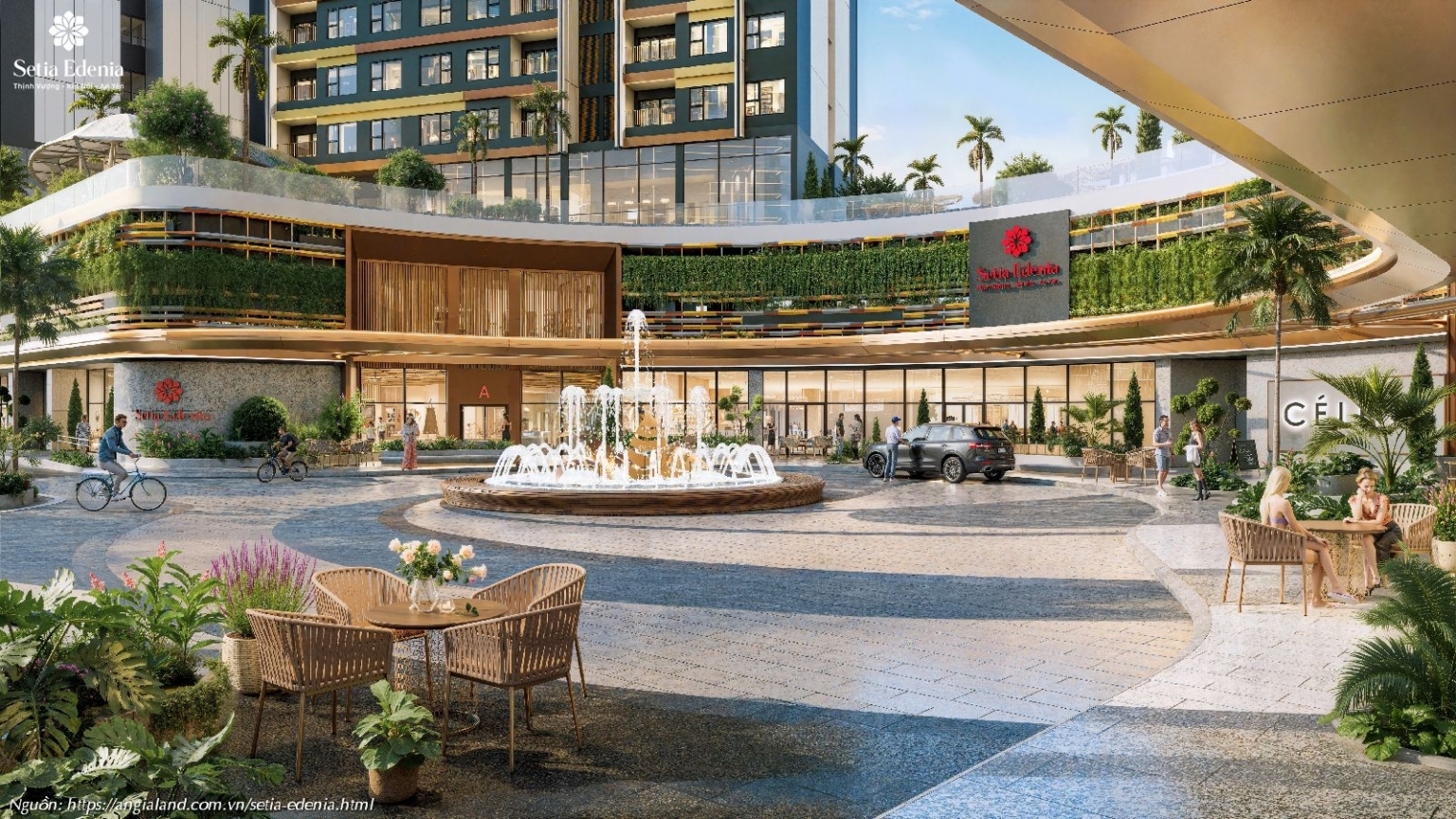 Shophouse khối đế thương mại căn hộ Setia Edenia 