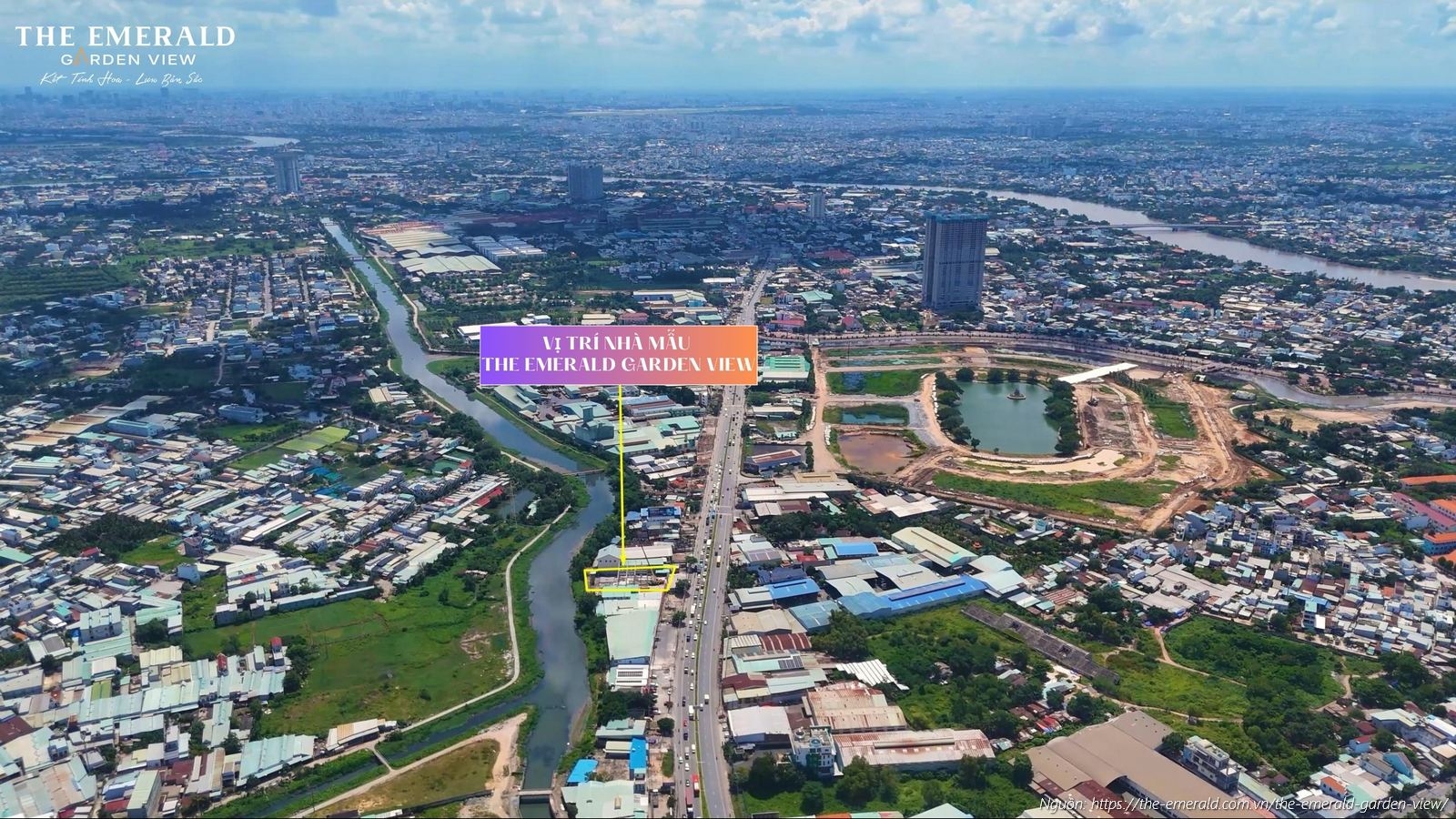 Vị trí nhà mẫu (Sales Gallery) dự án The Emerald Garden View 