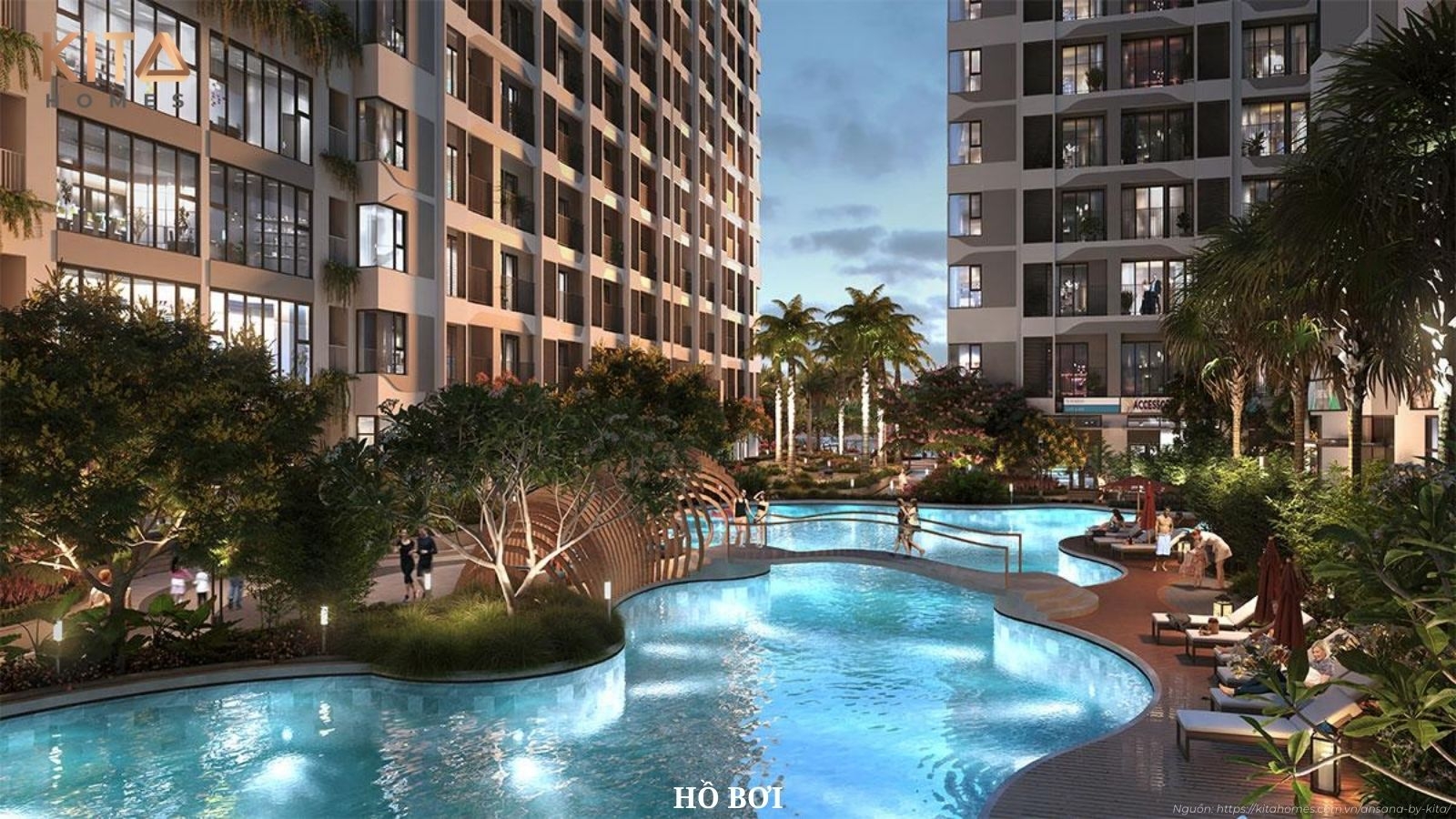 Hệ thống tiện ích nội khu đẳng cấp với hồ bơi điện phân muối tại Ansana By Kita (3)