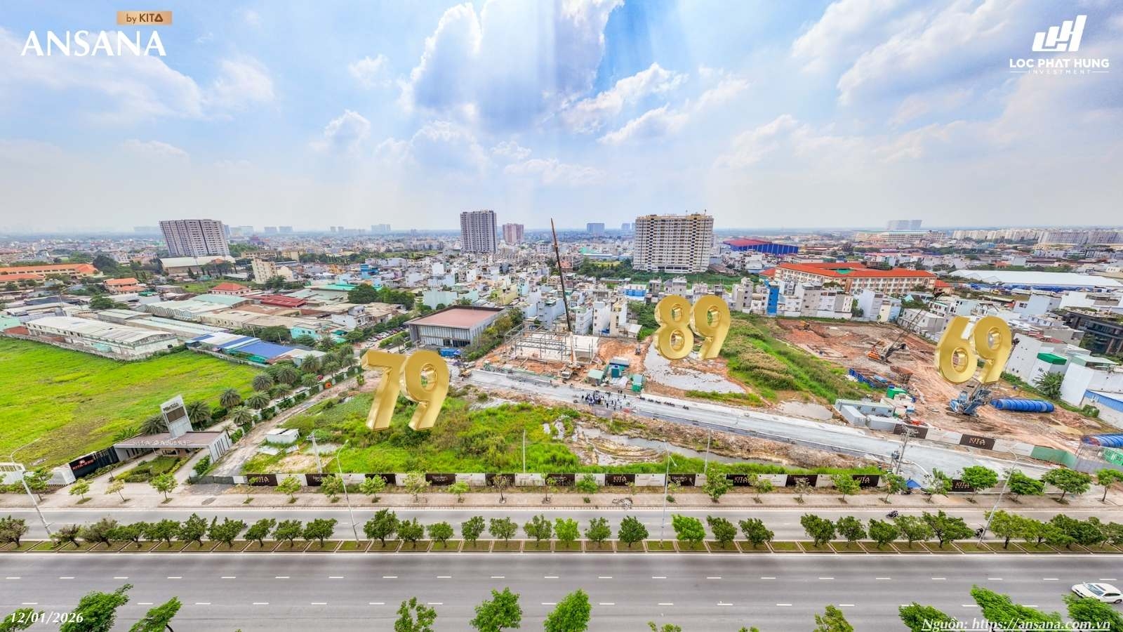 Tiến độ Ansana By Kita tháng 1/2026: Hình ảnh thực tế mới nhất