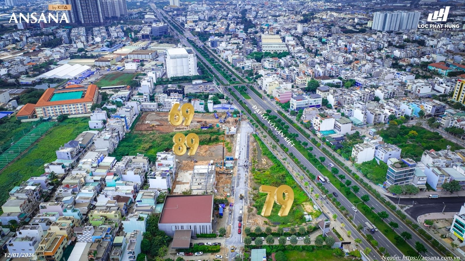 Tiến độ xây dựng thực tế dự án căn hộ Ansana By Kita Bình Tân cập nhật mới nhất tháng 01/2026