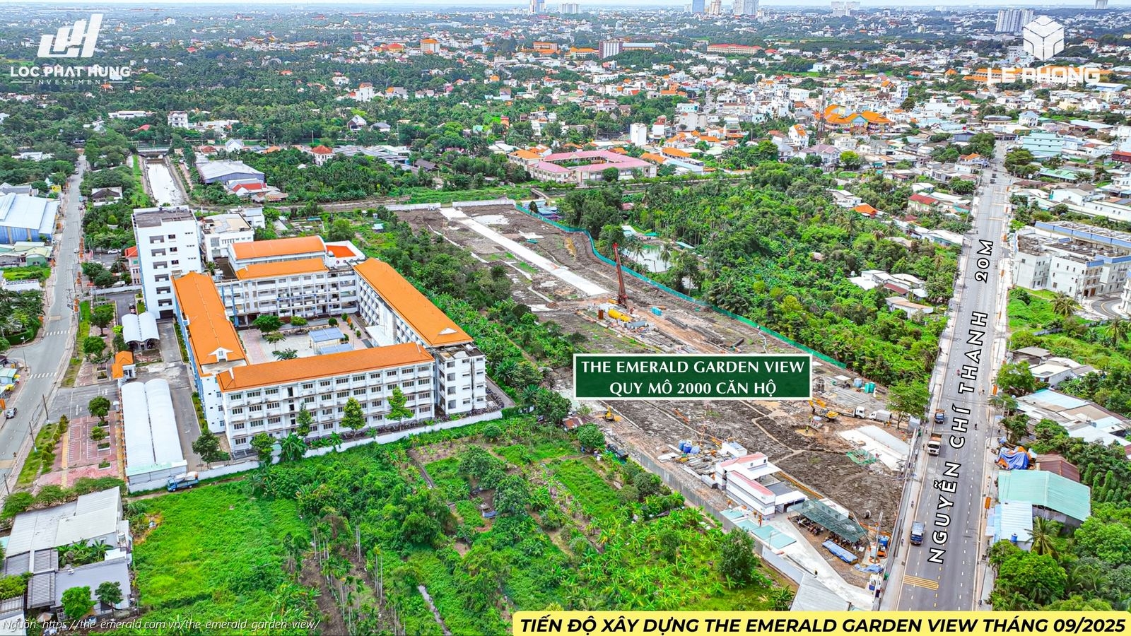 Tiến độ xây dựng dự án The Emerald Garden View Tháng 09/2025: Toàn cảnh công tác san lấp và chuẩn bị mặt bằng