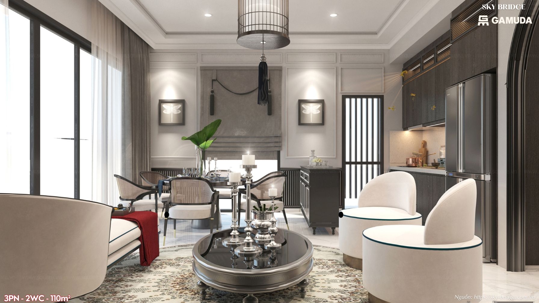 Nhà Mẫu Sky Bridge Gamuda Land Diện Tích 110m² (3pn 2wc).