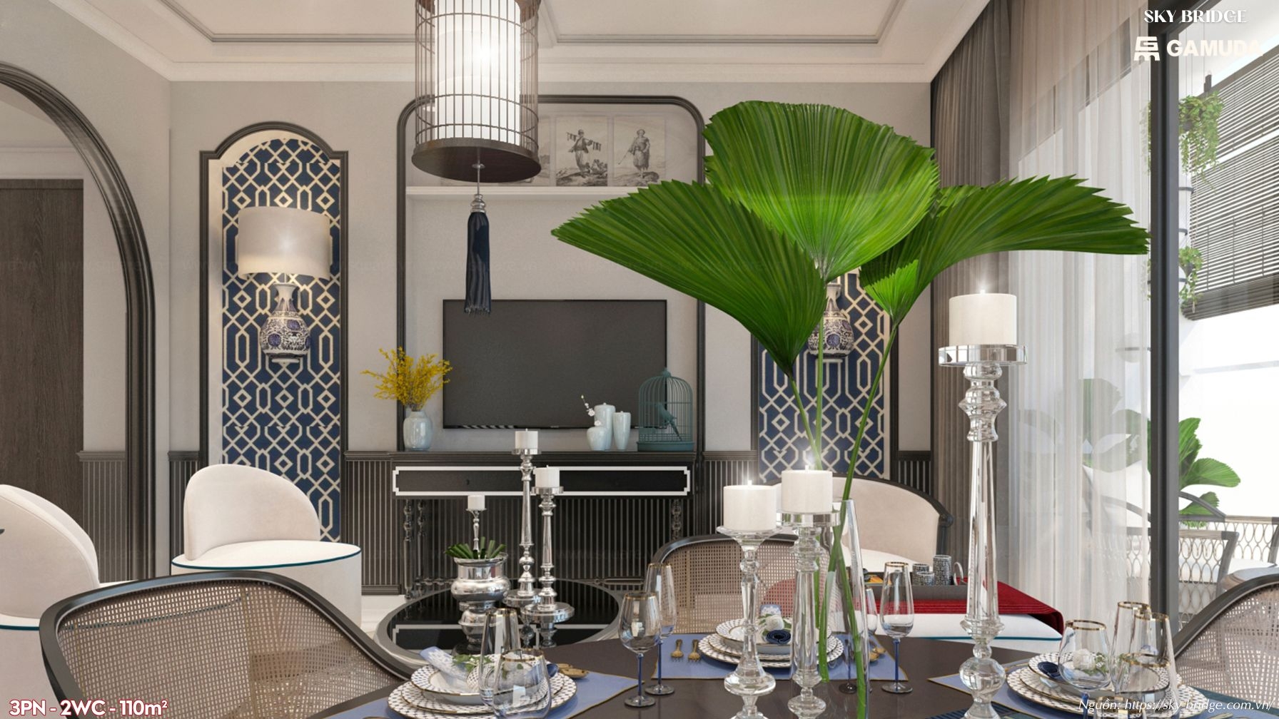 Nhà Mẫu Sky Bridge Gamuda Land Diện Tích 110m² (3pn 2wc).