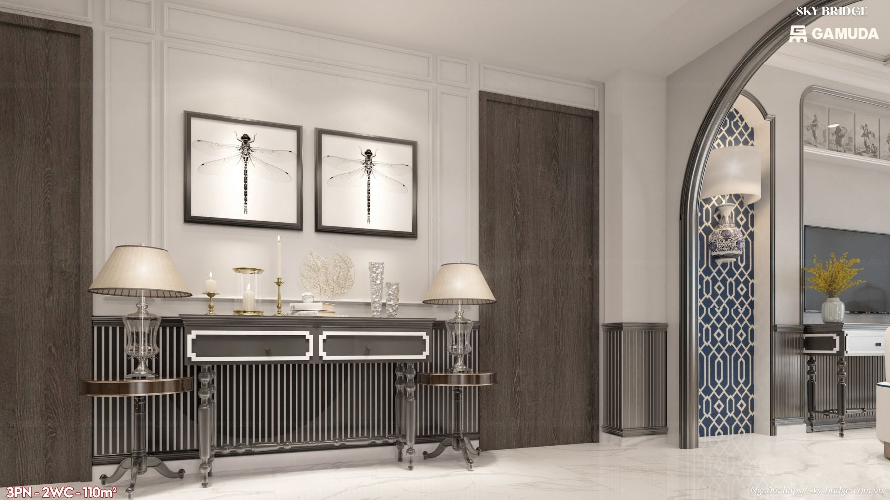 Nhà Mẫu Sky Bridge Gamuda Land Diện Tích 110m² (3pn 2wc).