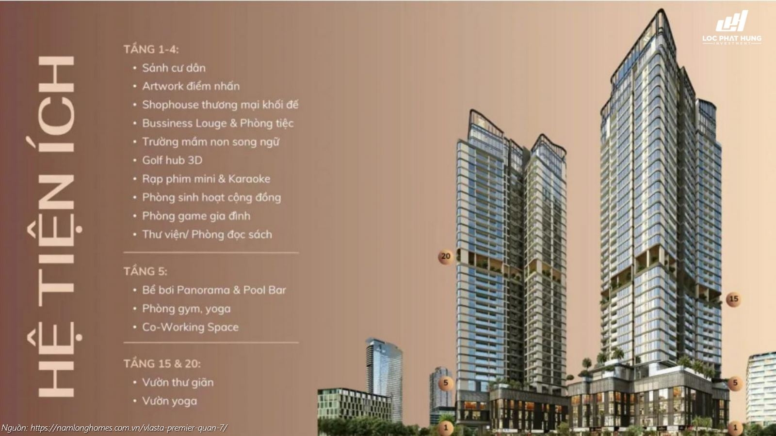 Hệ thống tiện ích nội khu đẳng cấp tại dự án căn hộ chung cư Vlasta Premier Quận 7, Phường Phú Thuận