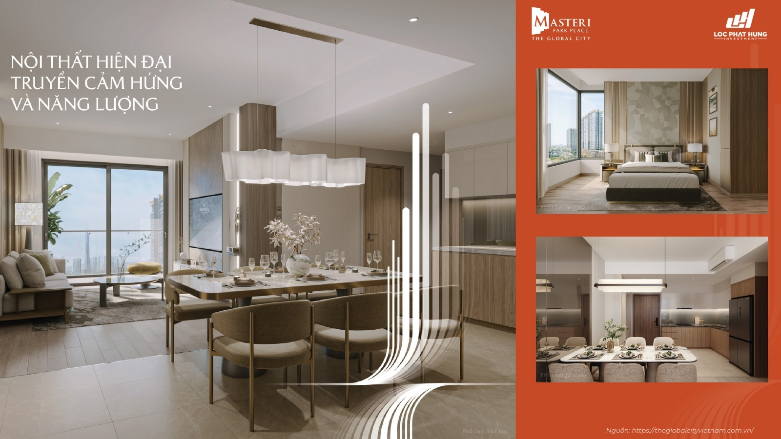 Nội thất hiện đại tại căn hộ Masteri Park Place