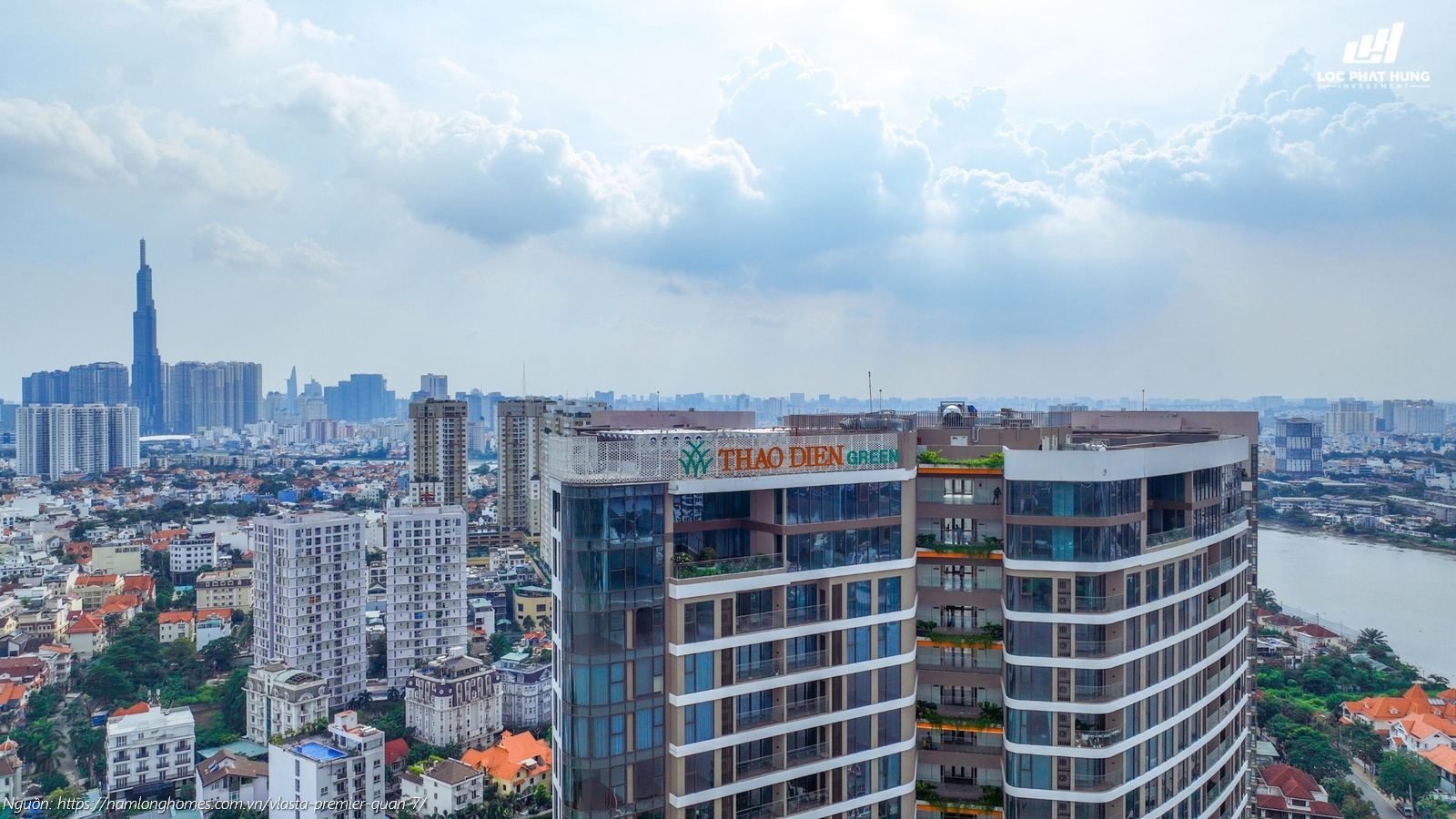 Phối cảnh tổng thể dự án căn hộ chung cư Thảo Điền Green Quận 2, Chủ đầu tư Văn Phú Invest
