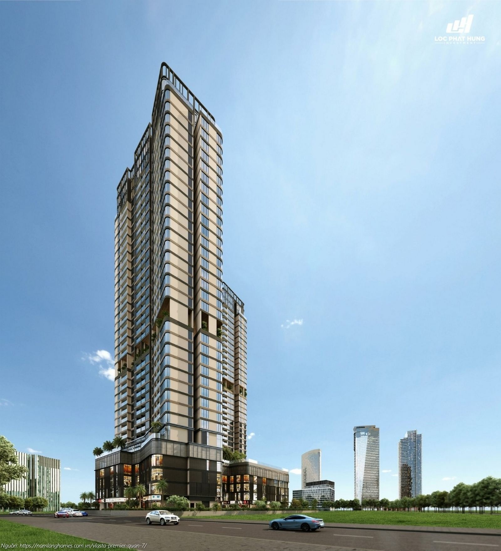 Phối cảnh tổng thể dự án căn hộ chung cư Vlasta Premier Quận 7, Phường Phú Thuận