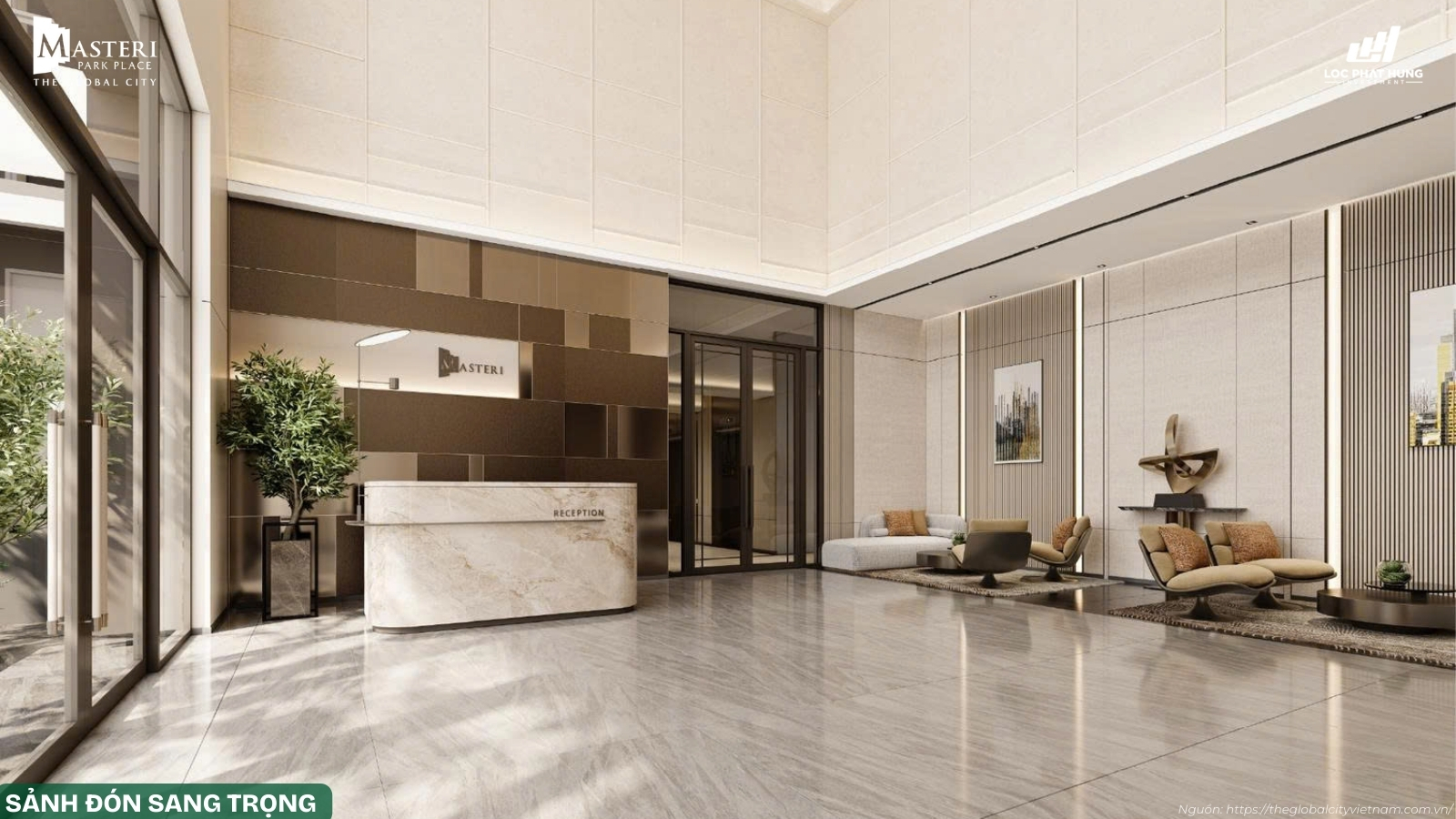 Sảnh Don Sang Trong Can Ho Masteri Park Place The Global City Quan 2