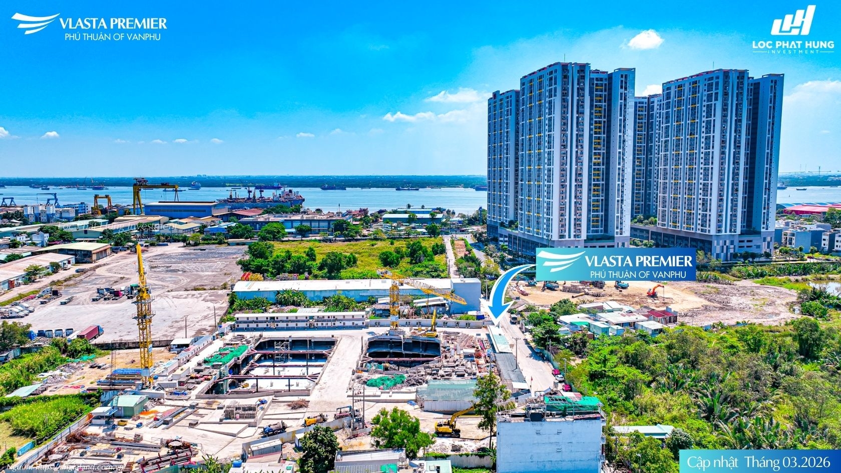 Tiến độ Vlasta Premier tháng 03/2026 - Đang thi công hầm 2