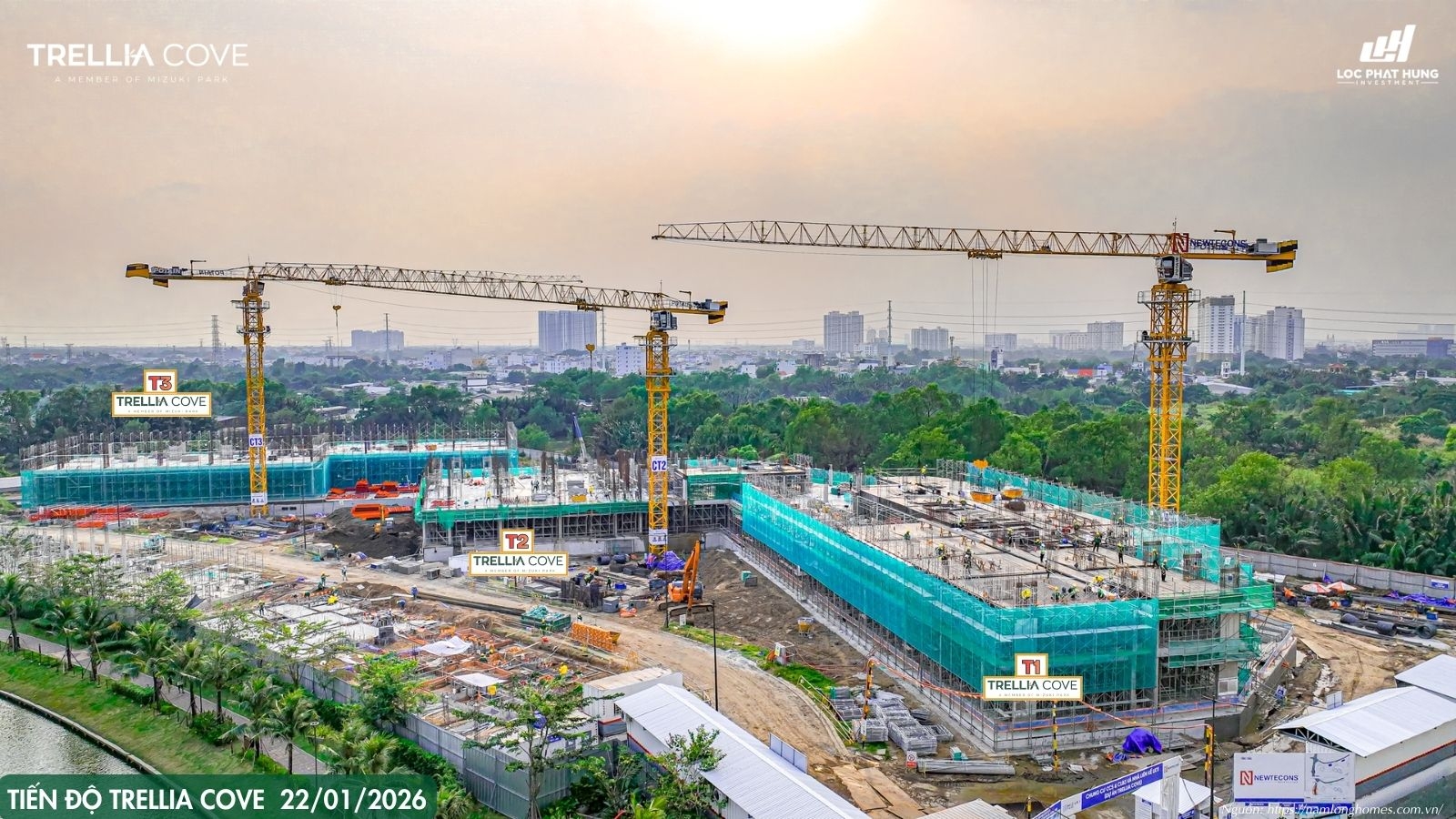 Cập Nhật Tiến Độ Xây Dựng Dự Án Trellia Cove Ngày 23/01/2026 | Nam Long Homes