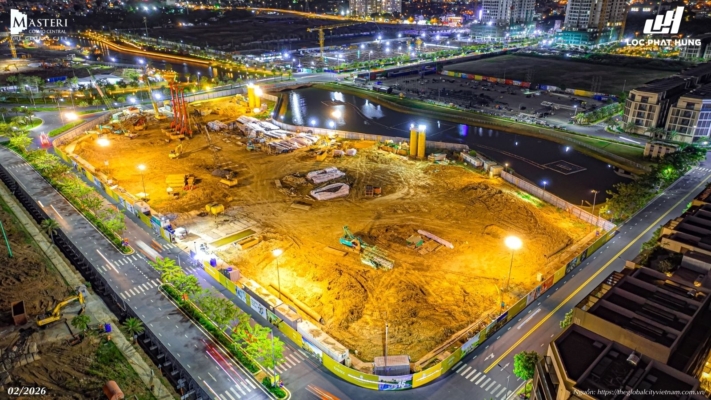 Tiến độ xây dựng Masteri Cosmo Central 02/2026