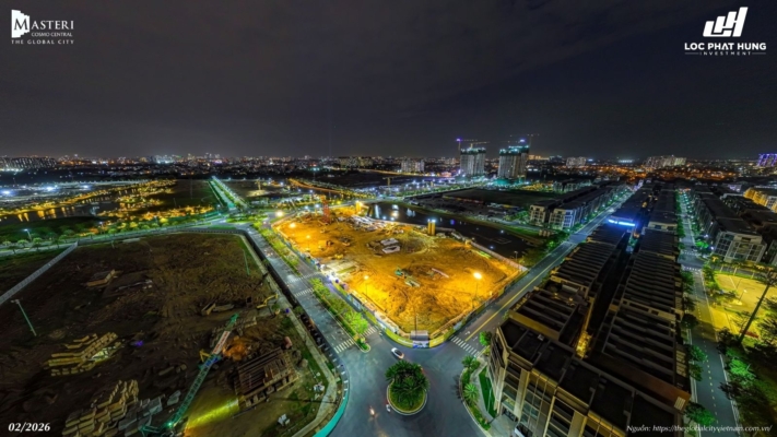 Tiến độ xây dựng Masteri Cosmo Central 02/2026