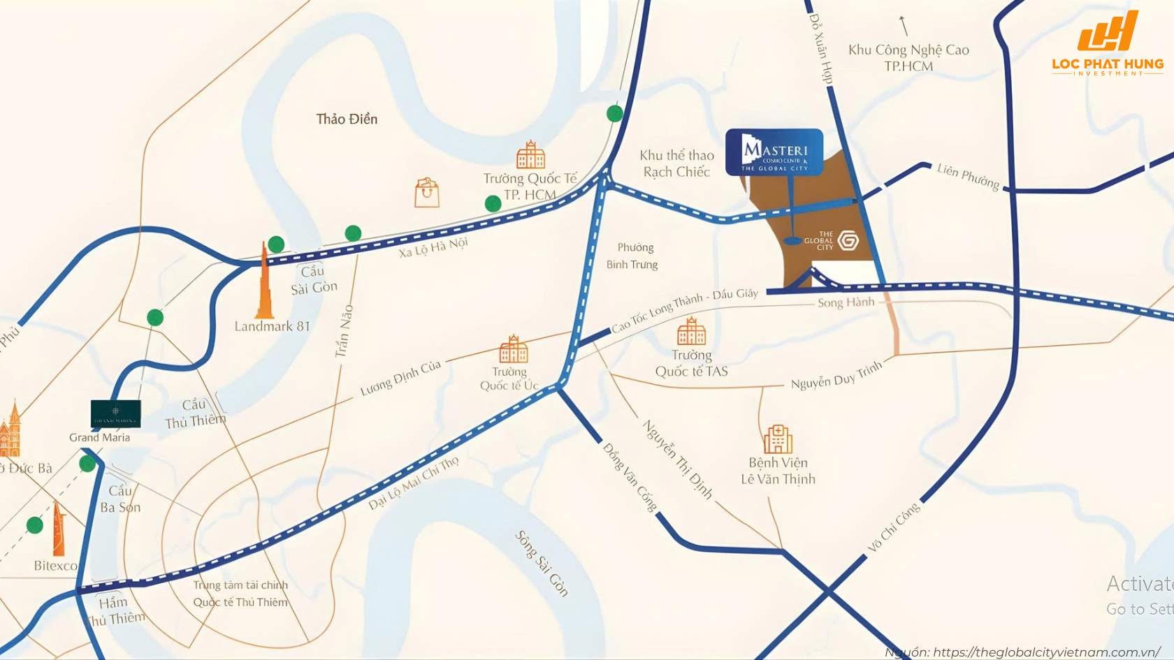 Vị Trí Phân Khu Ct4 Masteri Cosmo Central The Global City