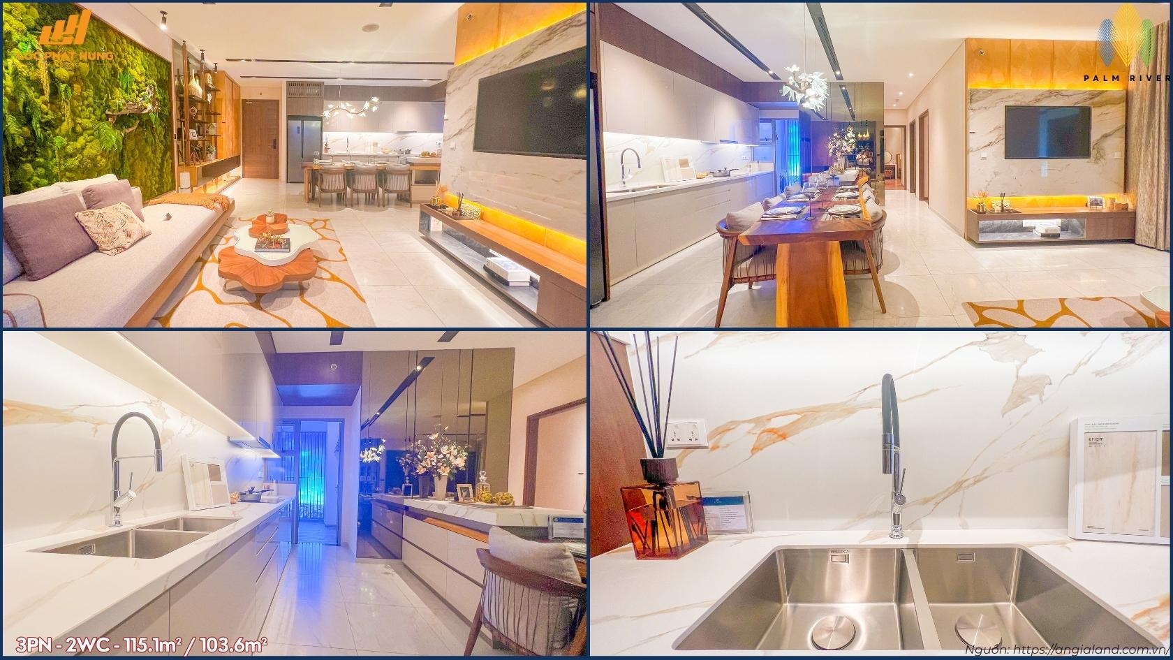 Hình ảnh thực tế căn hộ 2PN-2WC Palm River Quan 2 (1)