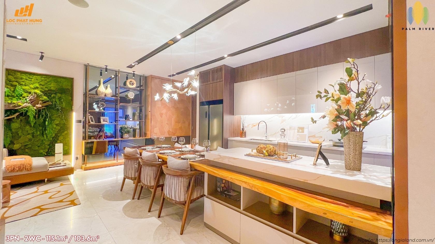 Hình ảnh thực tế căn hộ 3PN-2WC Palm River Quan 2 (1)