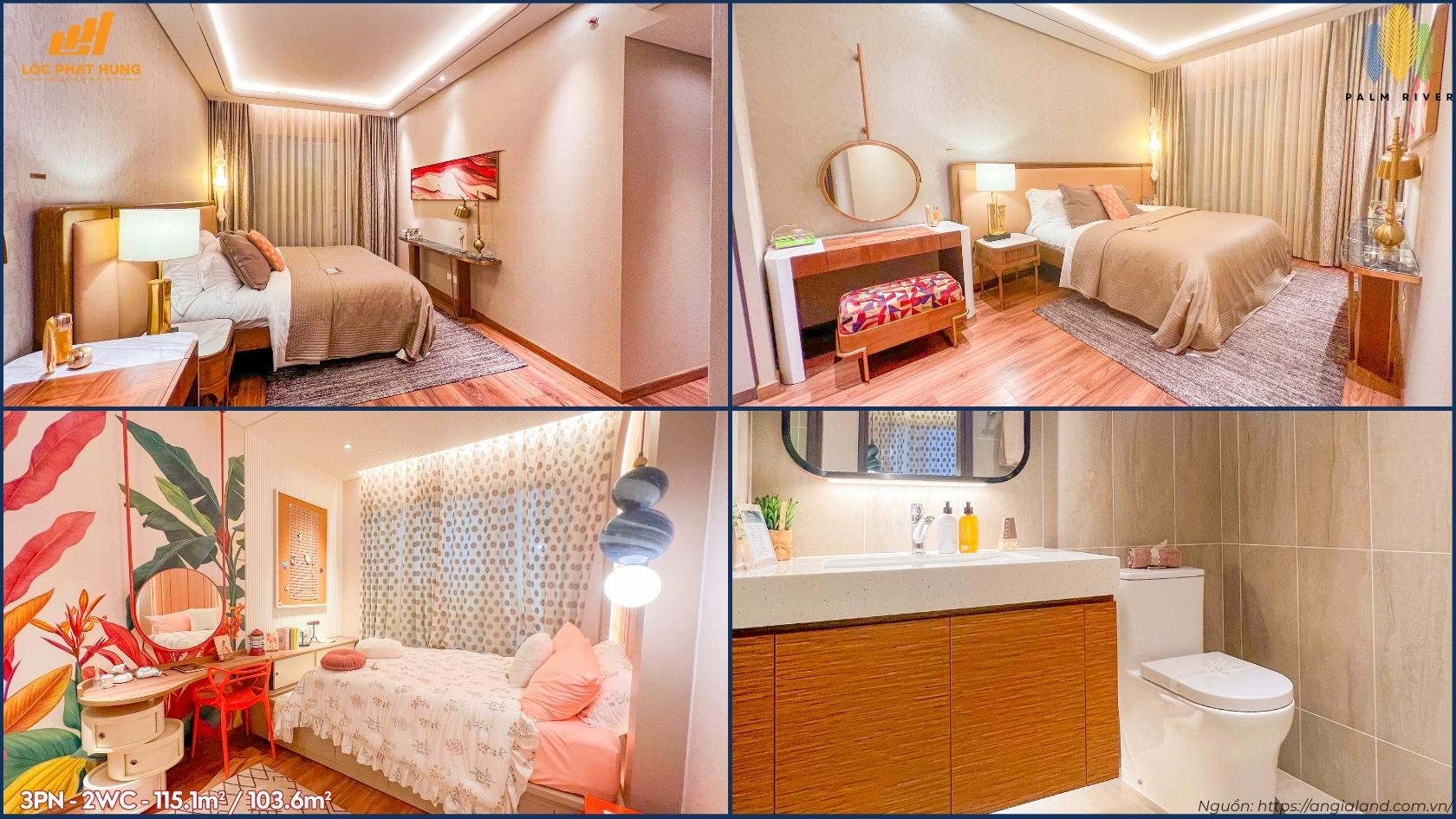 Hình ảnh thực tế căn hộ 3PN-2WC Palm River Quan 2 (1)