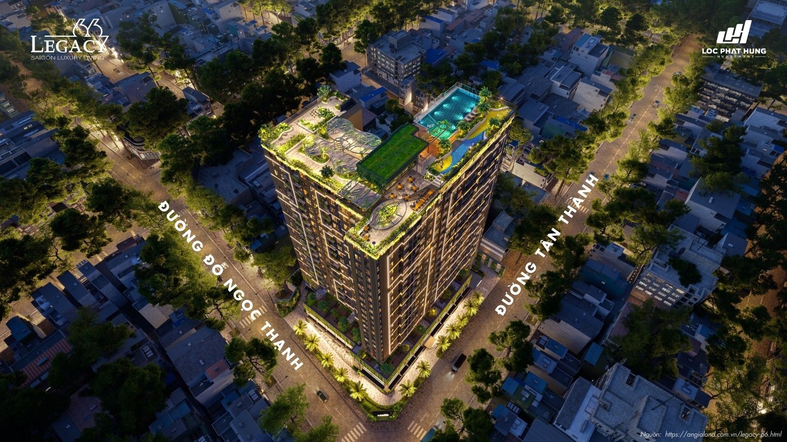 Phối cảnh tổng thể Chung cư Legacy 66 | Tân Thành Group