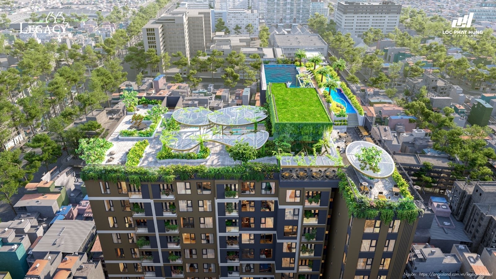 Phối cảnh tổng thể Chung cư Legacy 66 | Tân Thành Group