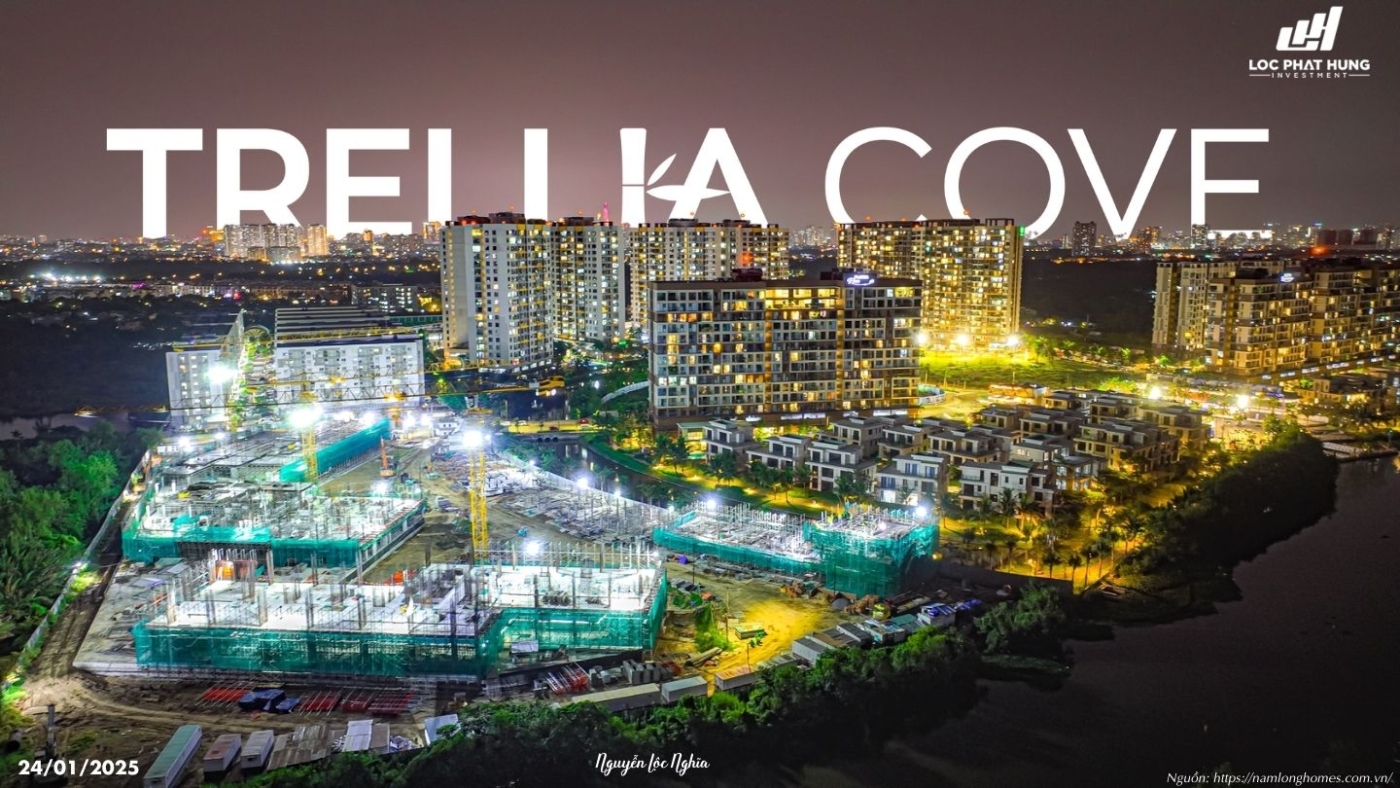 Tiến độ Công Trường Trellia Cove Nam Long Cập Nhật Tháng 01/2026.