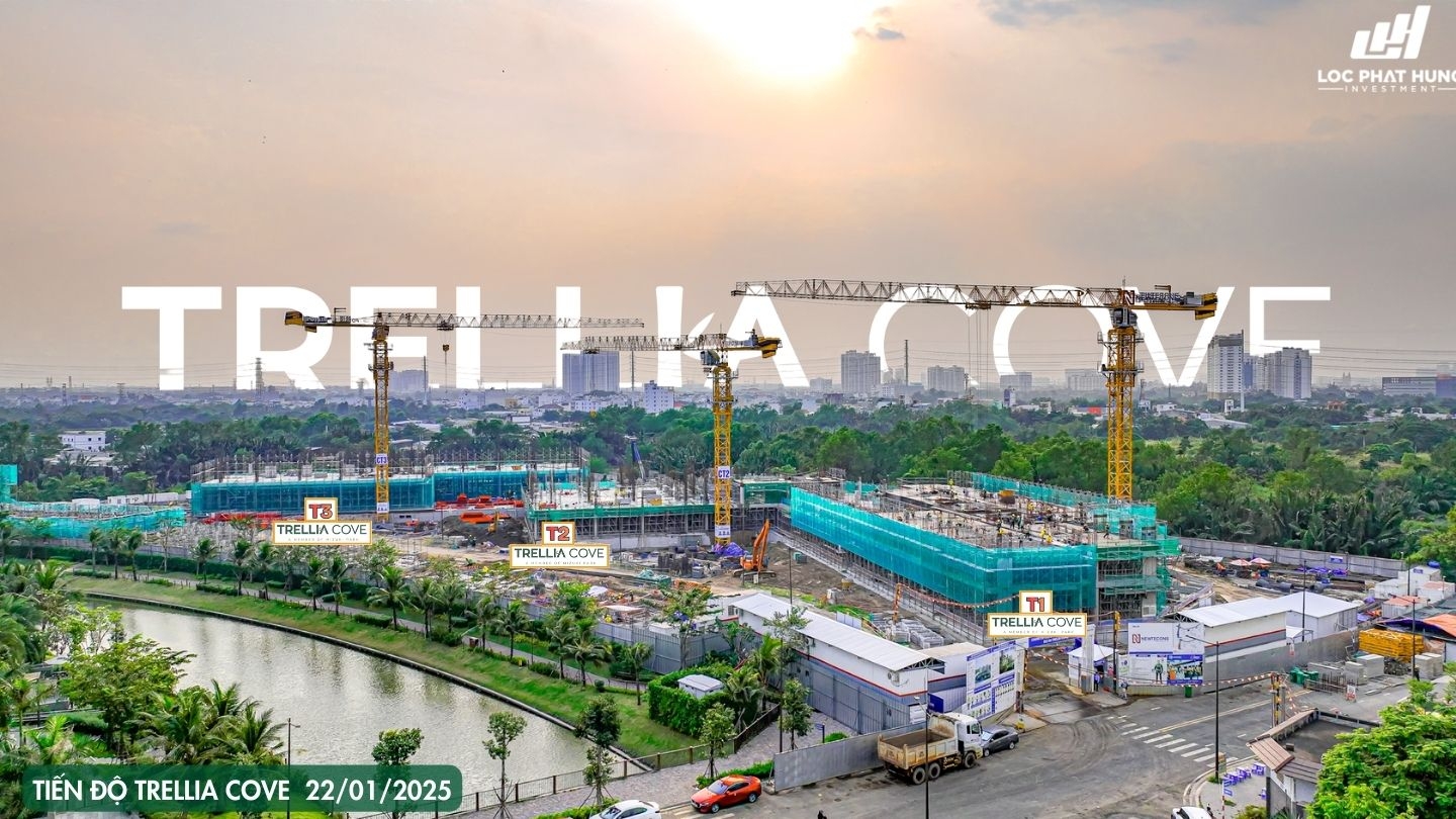 Tiến độ Công Trường Trellia Cove Nam Long Cập Nhật Tháng 01/2026.