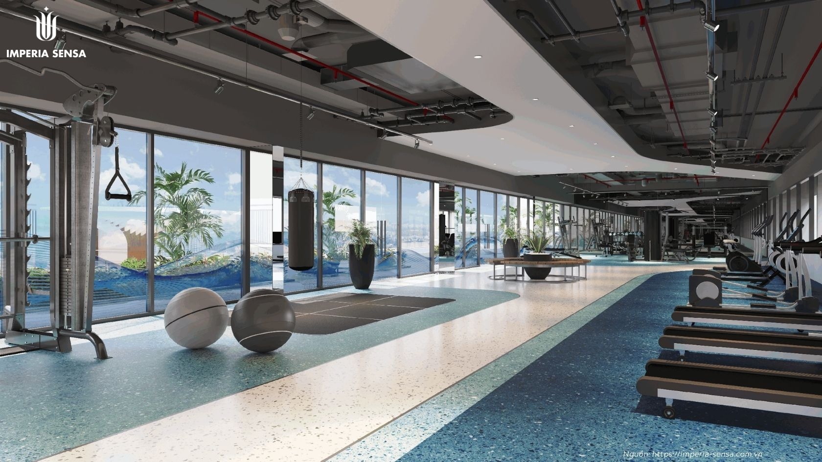 Khu vực rèn luyện sức khỏe đa năng tại Imperia Sensa MIK