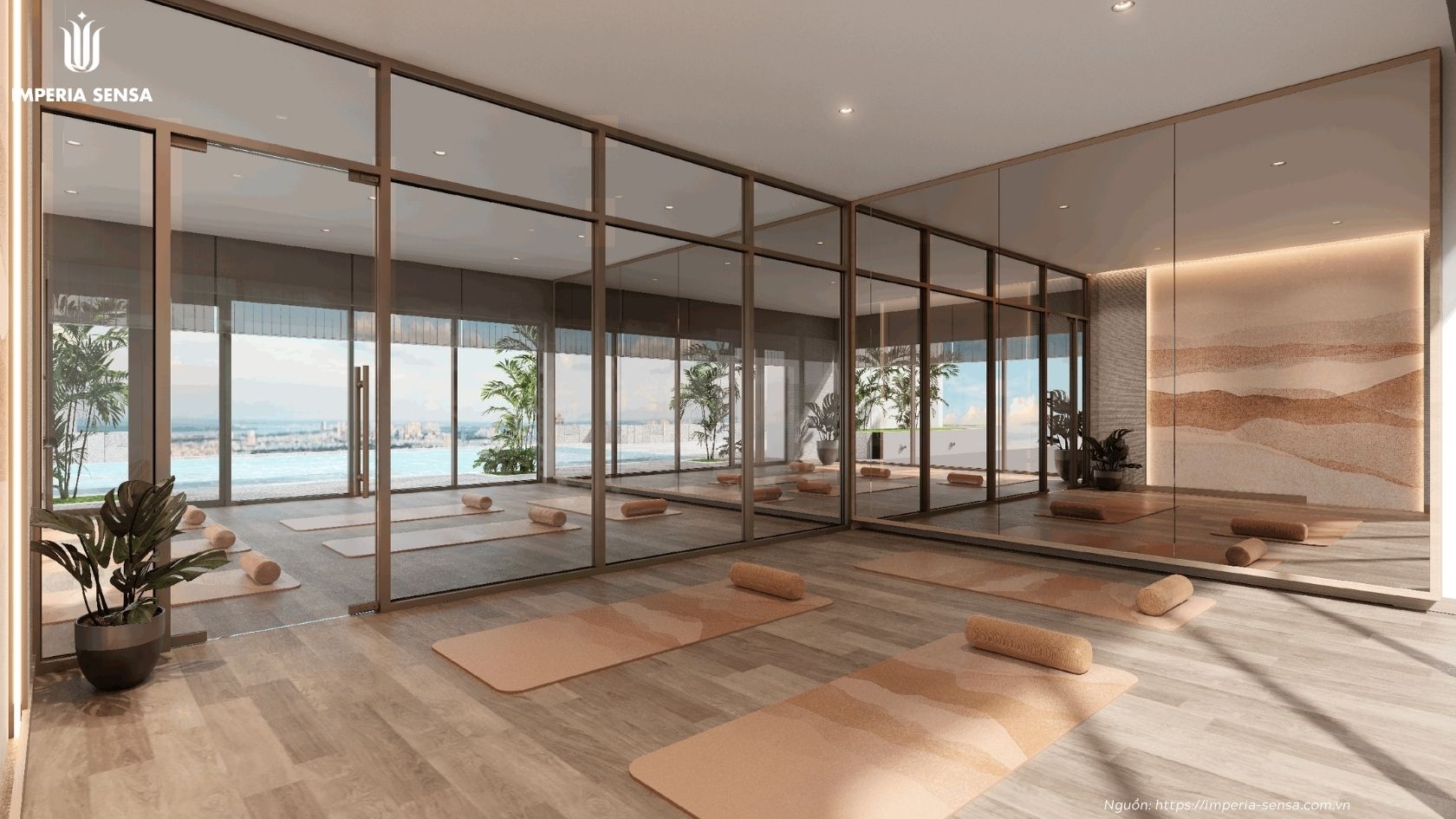 Phòng tập Yoga yên tĩnh và thư thái tại Imperia Sensa MIK