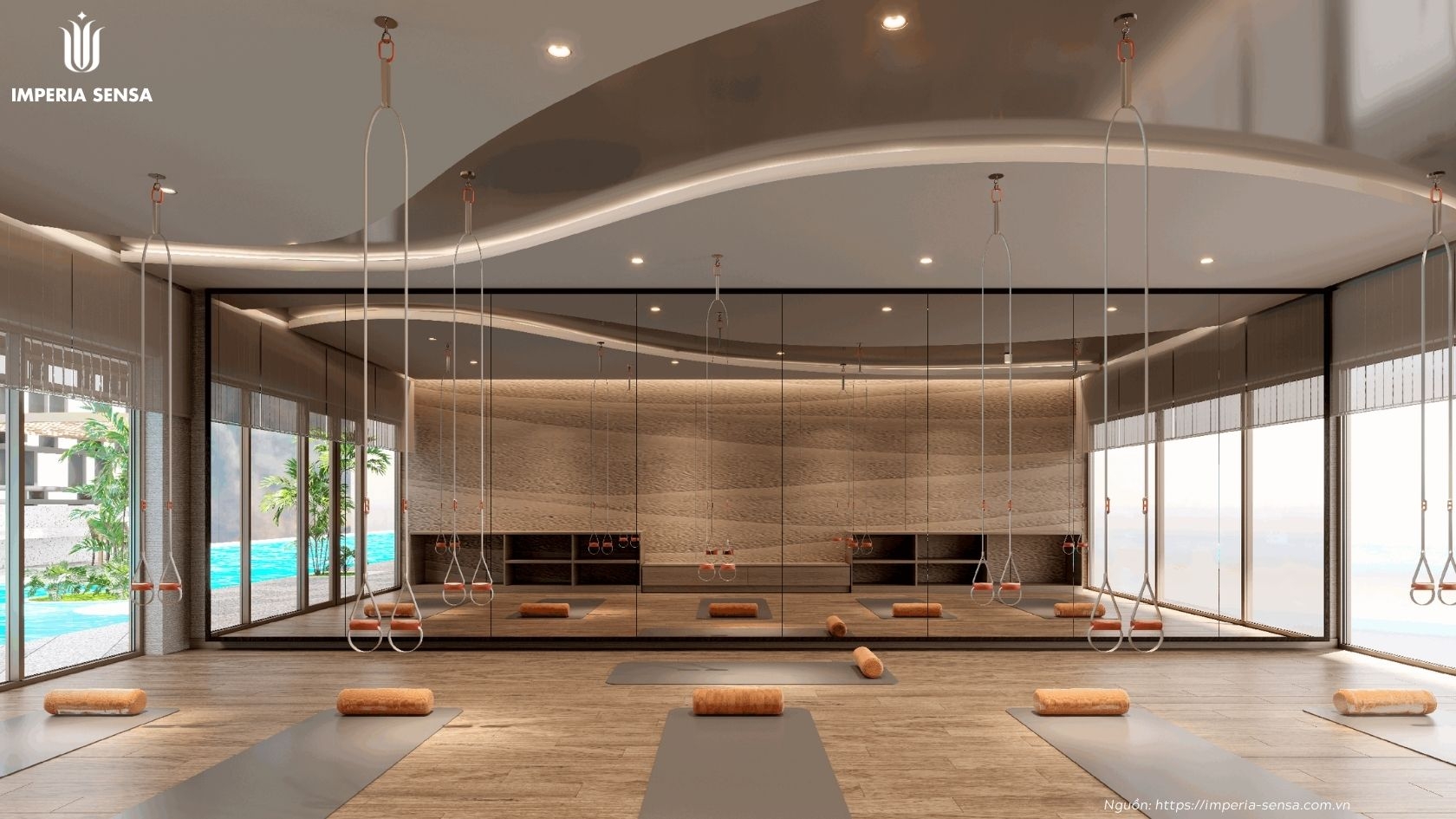 Phòng tập Yoga yên tĩnh và thư thái tại Imperia Sensa MIK